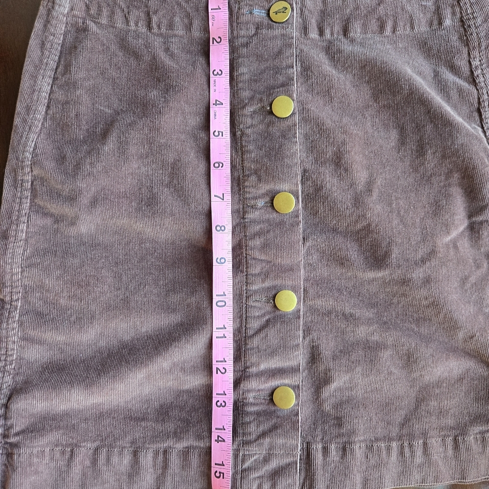 Toad & Co Cruiser Cord Button Front Mini Skirt - Size 2 - Picture 4 of 8